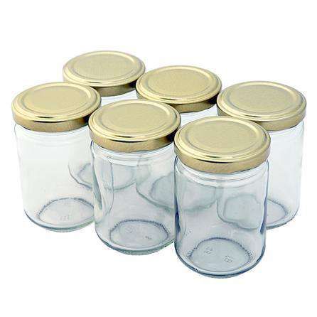 Pack of 6 Glass Screw Top Jars (106ml) freeshipping - Happy Kombucha