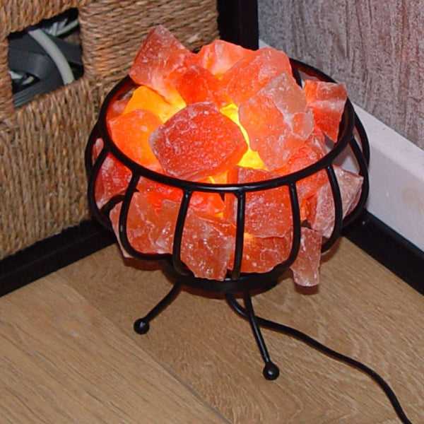 Wire Basket salt lamp