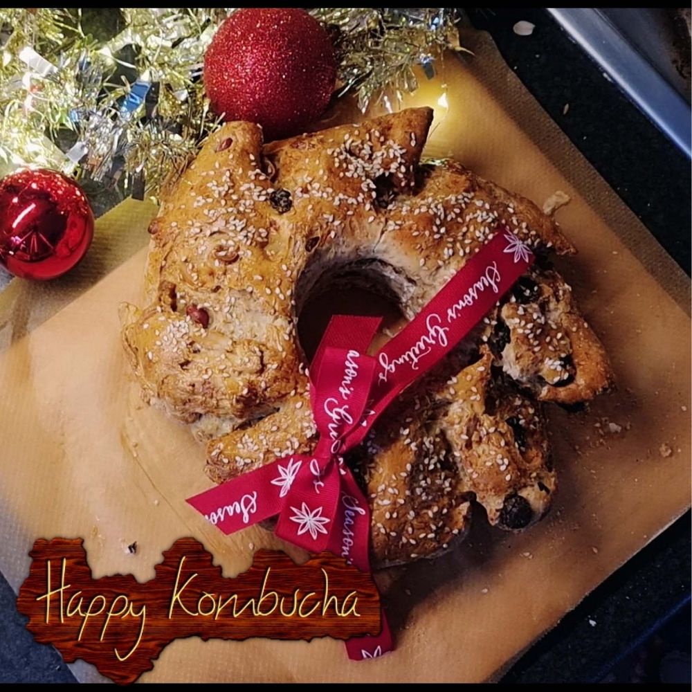Sweet Christmas Sourdough Ring Happy Kombucha