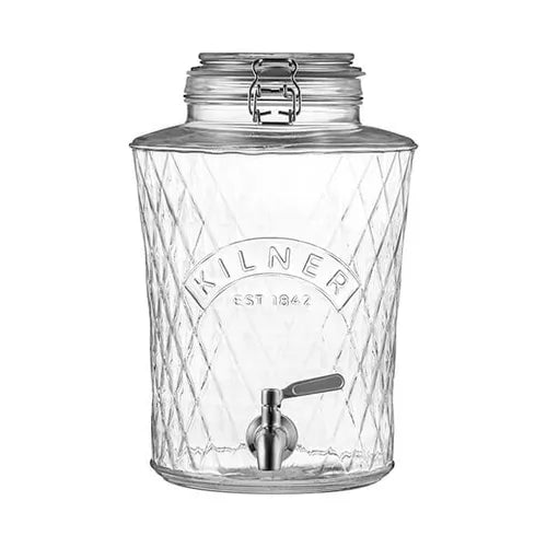 Kilner Clip Top Diamond Dispenser 5 Litre with Stainless Steel Tap