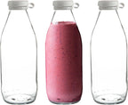 Glass Milk Bottle with Silicone Lid - 1 Litre Argon-rinkit