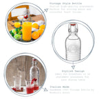 Bormioli Rocco Officina 1825 Vintage Glass Serving Bottle - 1200ml Argon-rinkit