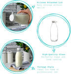 Glass Milk Bottle with Silicone Lid - 1 Litre Argon-rinkit