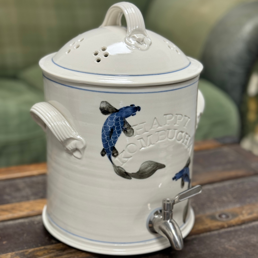 Porcelain Kombucha Crock Happy Kombucha