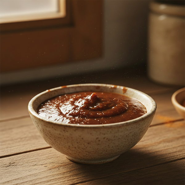 Ginger paste in bowl