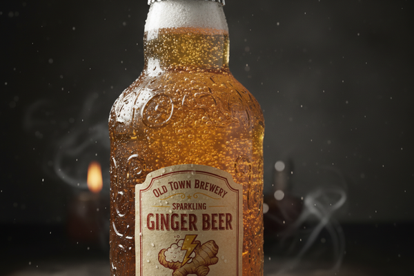 Moody ginger beer bottle