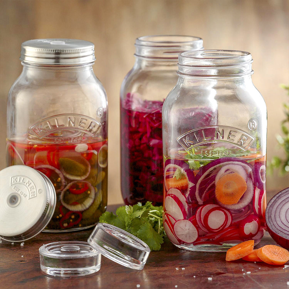 Kilner set of 2, 1L fermentation jars freeshipping - Happy Kombucha