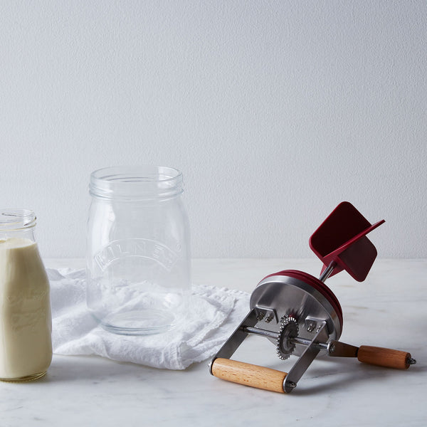 Butter Churner and Dish (kilner)