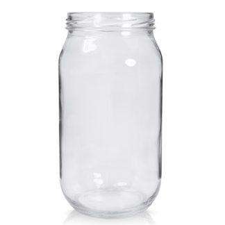 1L (1000ml) Clear glass jar freeshipping - Happy Kombucha