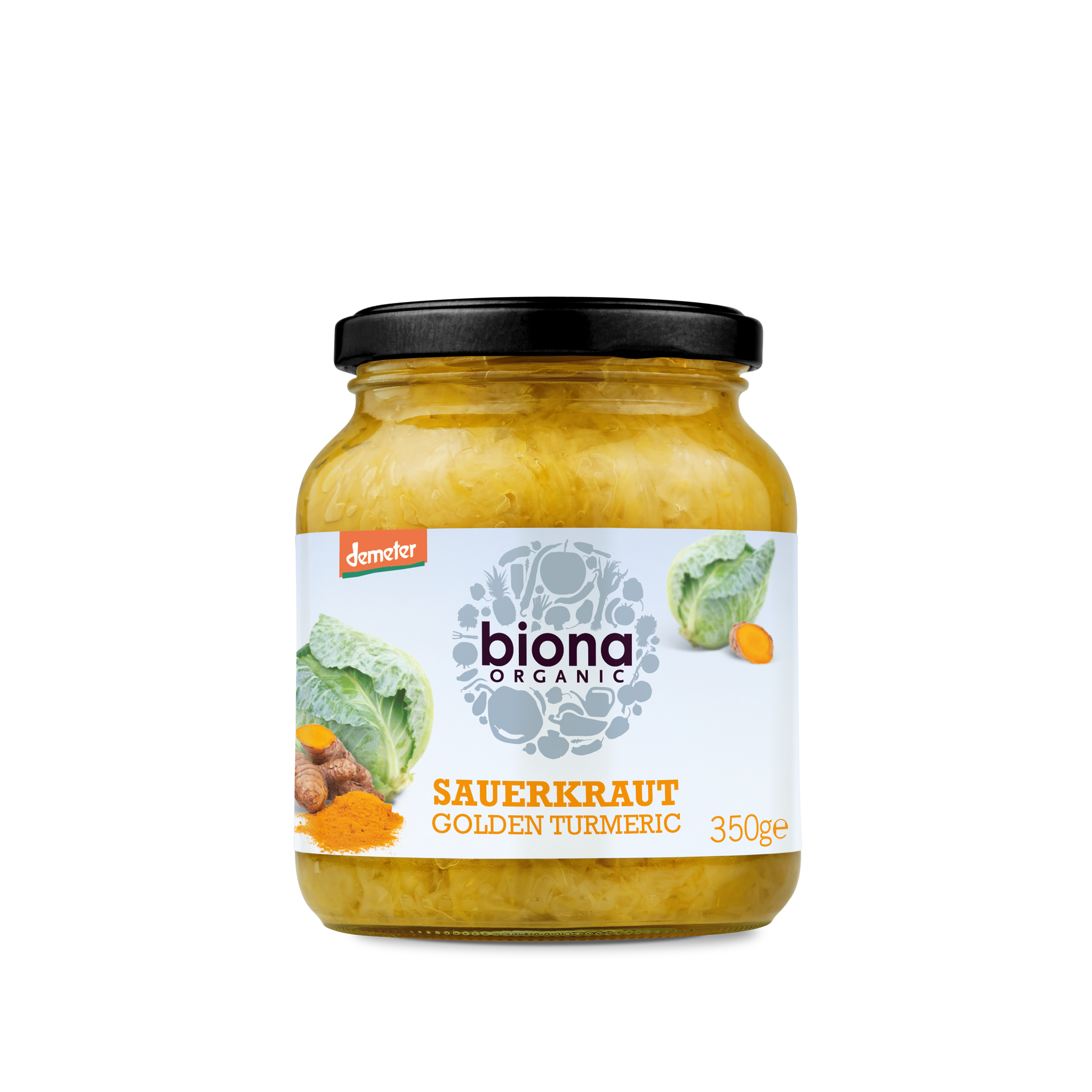 Organic Golden Sauerkraut- With Tumeric and ginger freeshipping - Happy Kombucha
