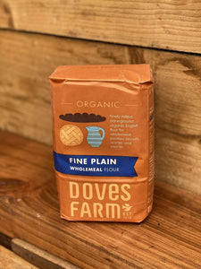 Doves Farm Organic Stoneground Fine Plain English Wholemeal Flour 1kg freeshipping - Happy Kombucha