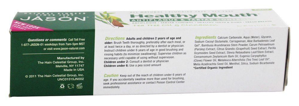 JASON - Toothpaste Healthy Mouth Tea Tree Oil Fluoride-Free - 4 oz ...