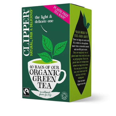 organic & fairtrade green tea 40 tea bags freeshipping - Happy Kombucha