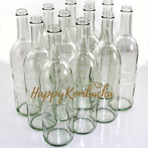 Glass 500ML Screw lid fermenting bottles (clear) freeshipping - Happy Kombucha