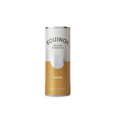 Equinox Kombucha Ginger (250 ml Can) freeshipping - Happy Kombucha