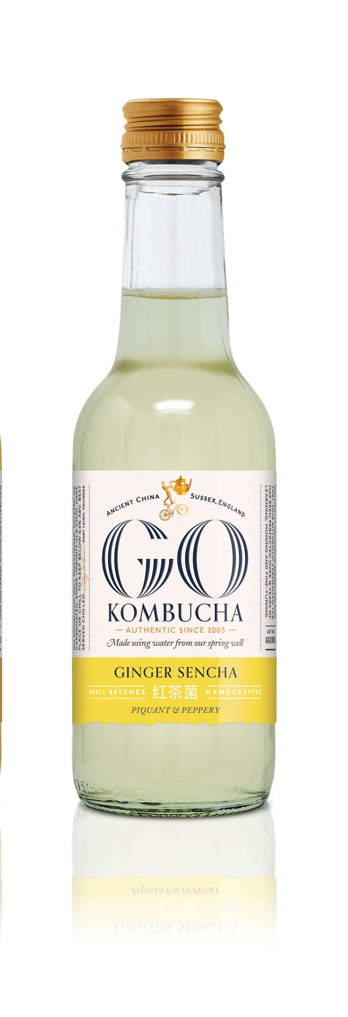 GO! Kombucha Ginger Sencha 250ml freeshipping - Happy Kombucha