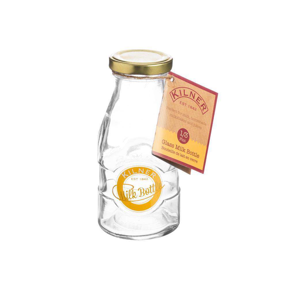 Glass Milk Bottles by kilner 1/3 Pint 189ml freeshipping - Happy Kombucha