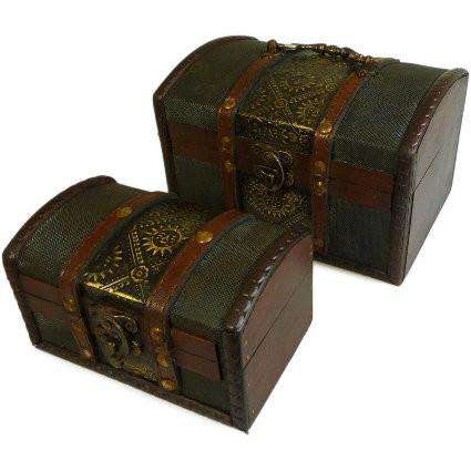 Set of 2 Colonial Boxes - Metal Embossed freeshipping - Happy Kombucha