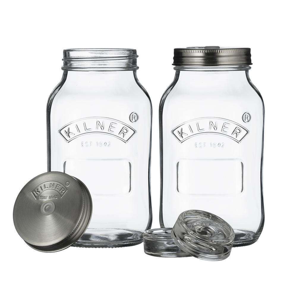 Set Of 2 Fermentation Jars 1 Litre freeshipping - Happy Kombucha