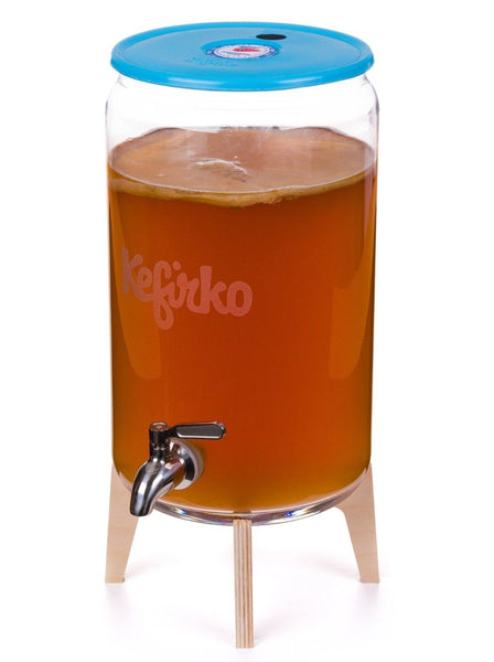 kefirko continuous kombucha 7L jar with tap and stand-happykombucha