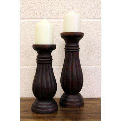 Wooden regency style candle stick freeshipping - Happy Kombucha