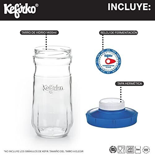 KefirKo second fermentation Jar 848ml or 1.4L size Happy Kombucha