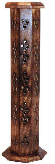 Hexagonal Sesham Wood Incense Tower smoke box freeshipping - Happy Kombucha