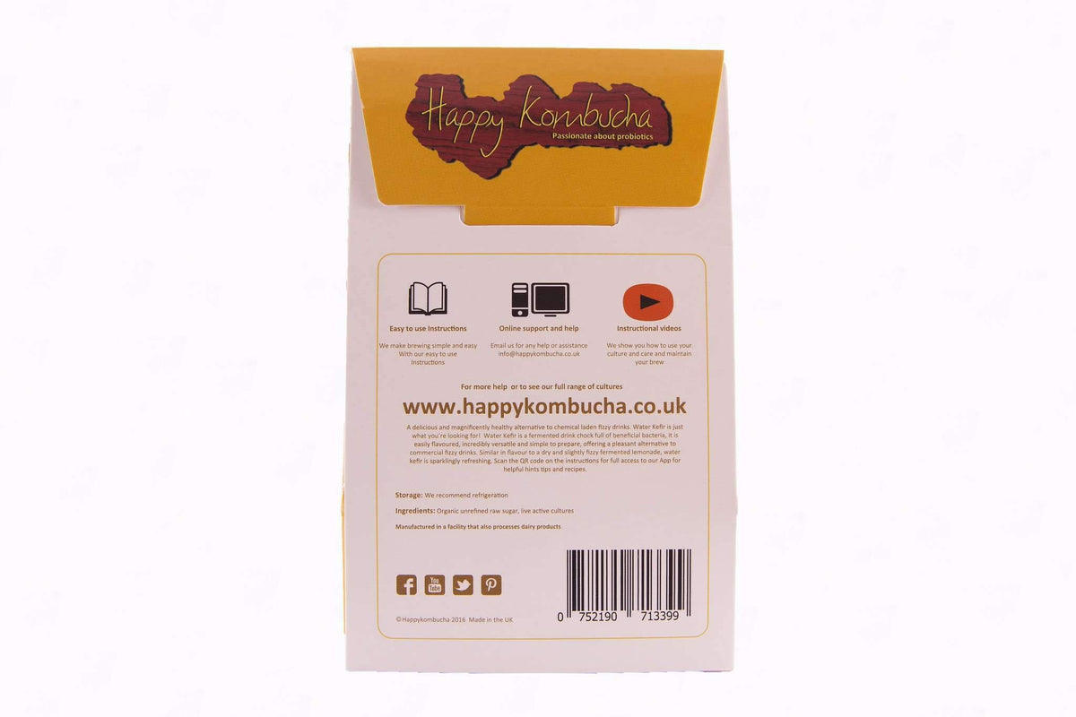 Dehydrated Organic Water kefir grains gift kit freeshipping - Happy Kombucha