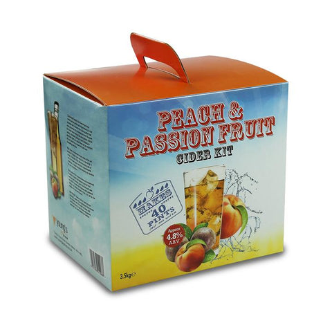 peach and passionfruit Cider - 40 pint / 23L freeshipping - Happy Kombucha
